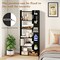 Costway 1/2 PCS 6-tier Bookshelf Tall Display Shelf with 11 Open Shelves 2 Anti-tipping Kits Black/Natural/White